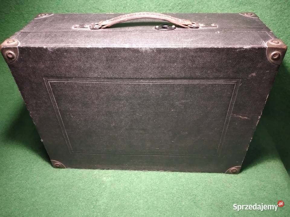 Gramofon stary walizkowy na korbkę RECORD