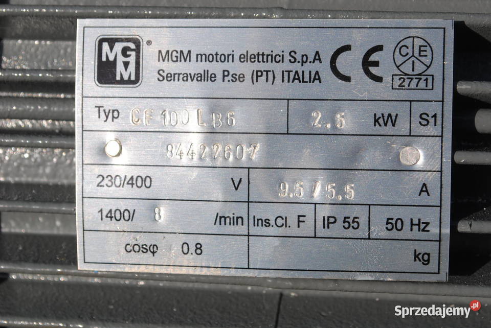 Motoreduktor kątowy 25kw 8obrmin lubuskie Kargowa