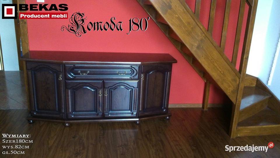 Nowa Duża Komoda 180 2s4D Dąb Rustikal Producent Meble Gołdap