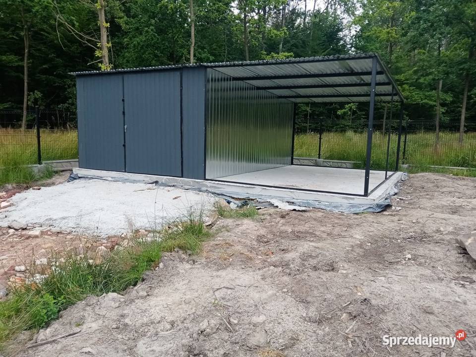 Garaż blaszany z wiatą zadzwoń wycenę podkarpackie Tarnobrzeg