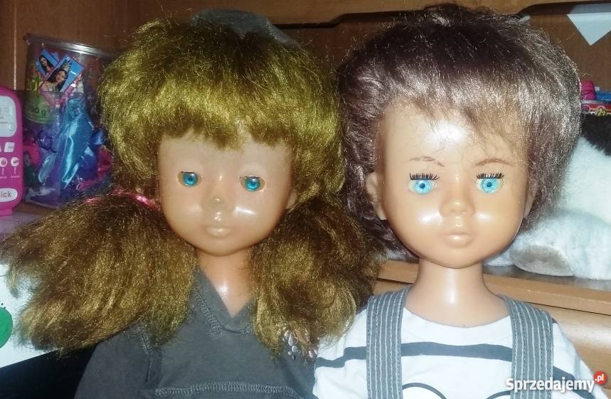 Dwie duże stare chodzące lalki ZSRR65 ubranka Ziębice sprzedam