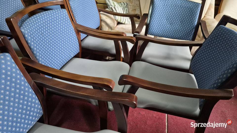 Krzesło VINTAGE z podłokietnikami solidne 60cm Sypniewo