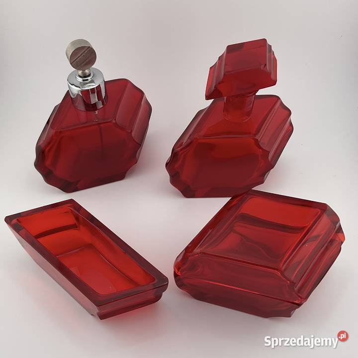 Garnitur toaletowy Art Deco KARL PALDA rubinowy Kraków sprzedam