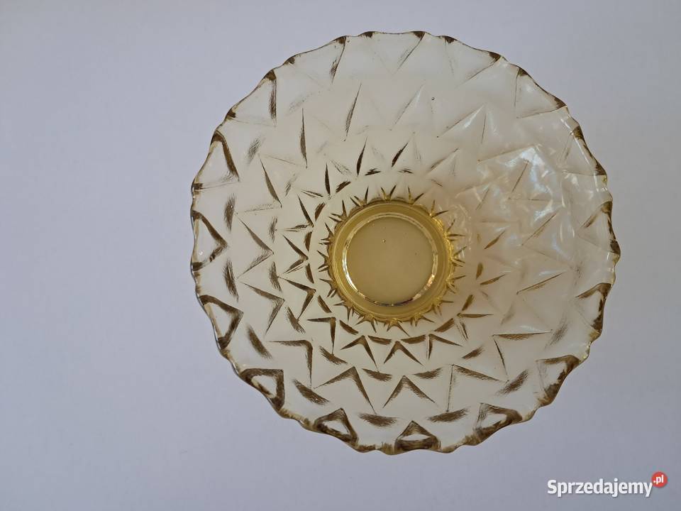 Salaterki szklane w kolorze bursztynowym Porcelana i szkło małopolskie Kraków sprzedam