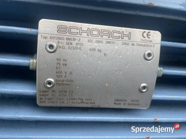 Prądnica SILNIK agregat prądotwórczy 75KW Pozostałe Jastrzębniki