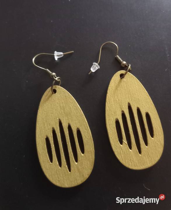 Kolczyki drewniane handmade Sosnowiec