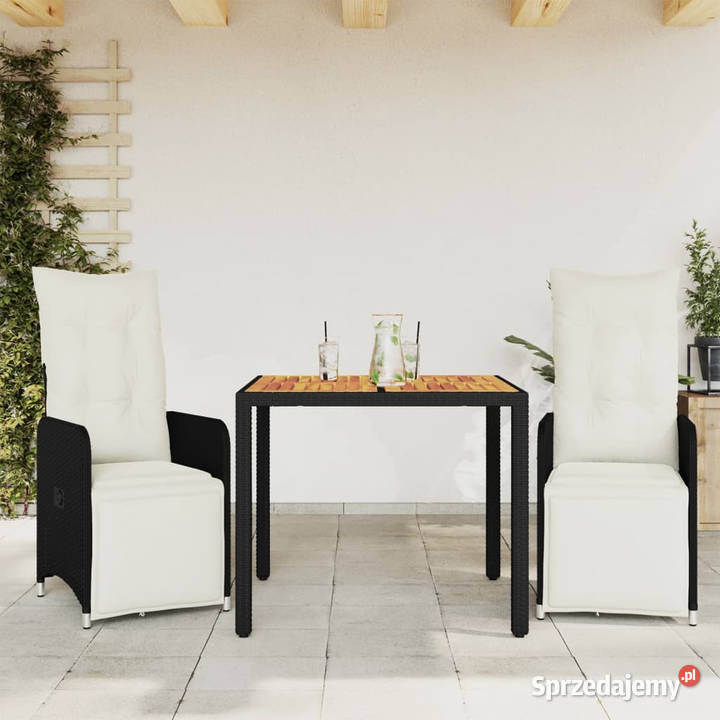 3cz zestaw ogrodowych mebli bistro z poduszkami Warszawa