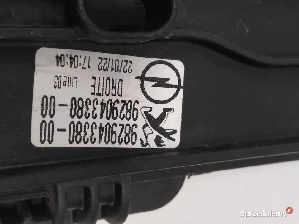 MECHANIZM SZYBY PRAWY PRZÓD 9829043380 Opel sprzedam