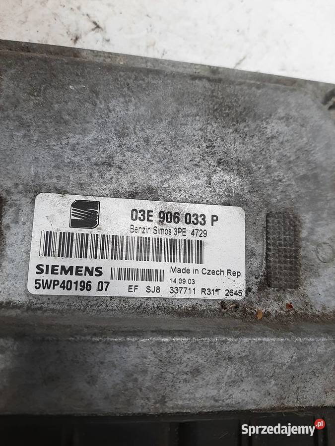 SEAT IBIZA III 12 AZQ KOMPUTER STEROWNIK SILNIKA osobowe łódzkie Ksawerów