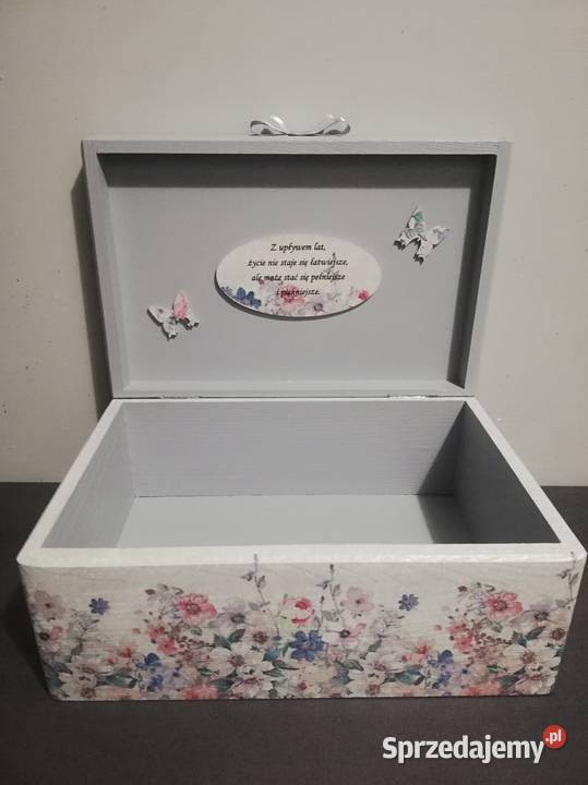 Kuferek wspomnień kwiatowy z motylem imię opolskie Kędzierzyn-Koźle sprzedam