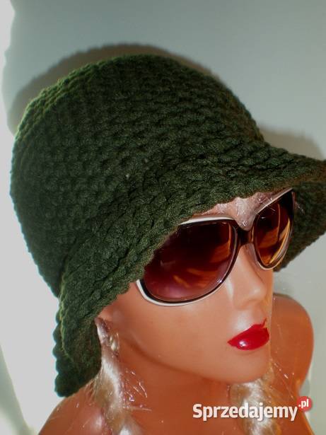 Kapelusz ciemna zieleń kapelusz nakrycia głowy Dla kobiet łódzkie