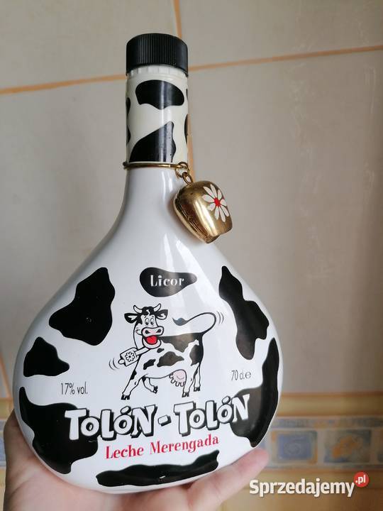 Butelka po mlecznym likierze z dzwoneczkiem