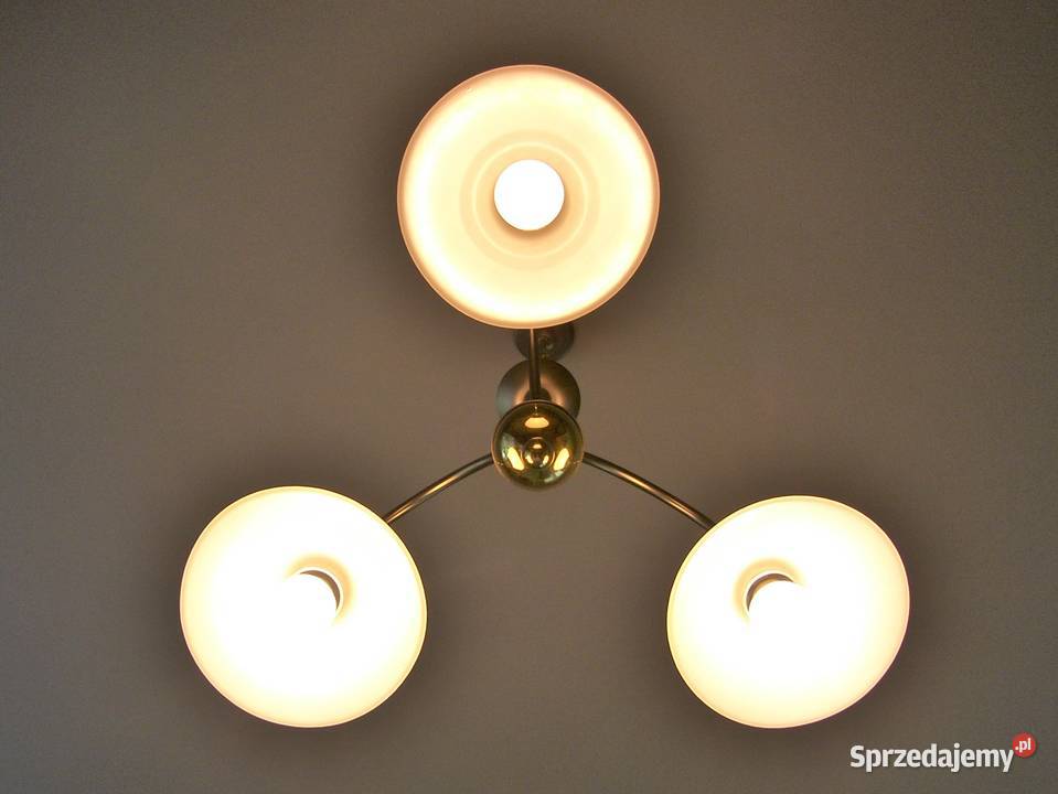 Żyrandol 3ramienny z czasów PRL Oświetlenie mazowieckie Warszawa