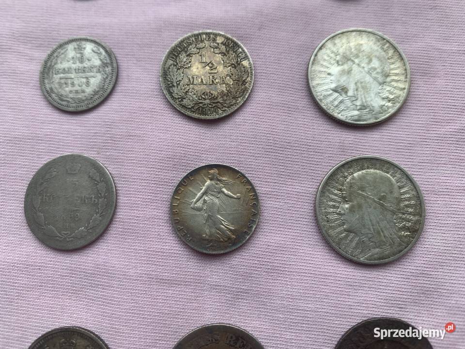 Monety Polski zagranica głowa kobiety sprzedam