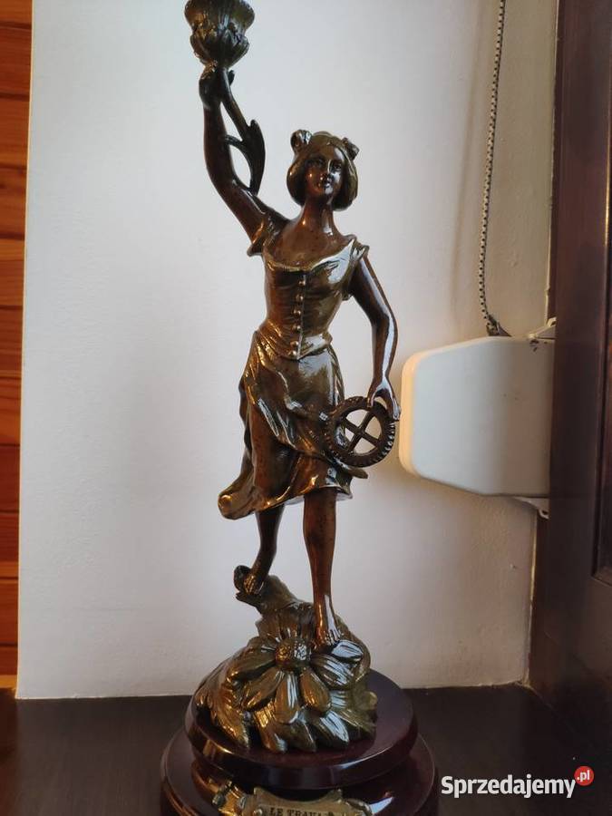 Figuralna sygnowana emaliowana lampa naftowa n5 małopolskie Kraków