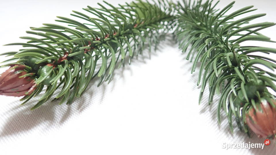 Gałązka świerkowa 3 sztuczna choinka z szyszką Siewierz