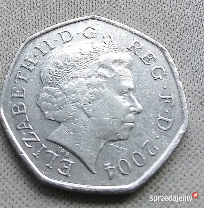 WIELKA BRYTANIA50 PENCE2004 r PIERWSZA MILA