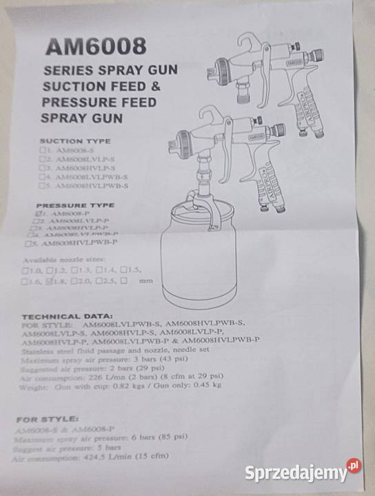 Pistolet malarski LVLP 6008 śląskie