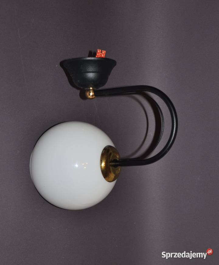 kinkiet czarny z kula mleczna pomorskie Gdańsk