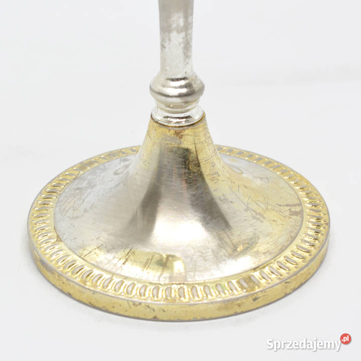 Trójramienny świecznik platerowany Francja Warszawa
