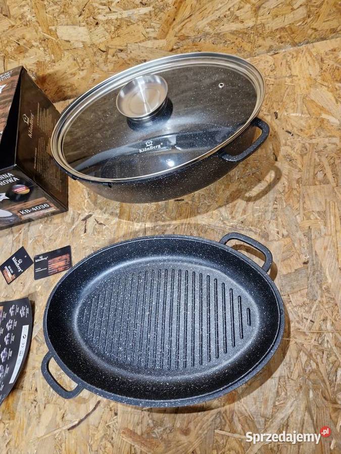 Brytfanna OWALNA MARMUROWA KlnBerg 11 l 38 3w1 AGD drobne Głogowa