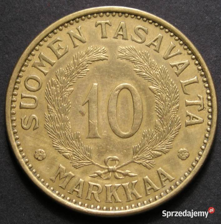 FINLANDIA 10 MARKKAA MAREK 1932 STAN 2 Numizmatyka Łódź