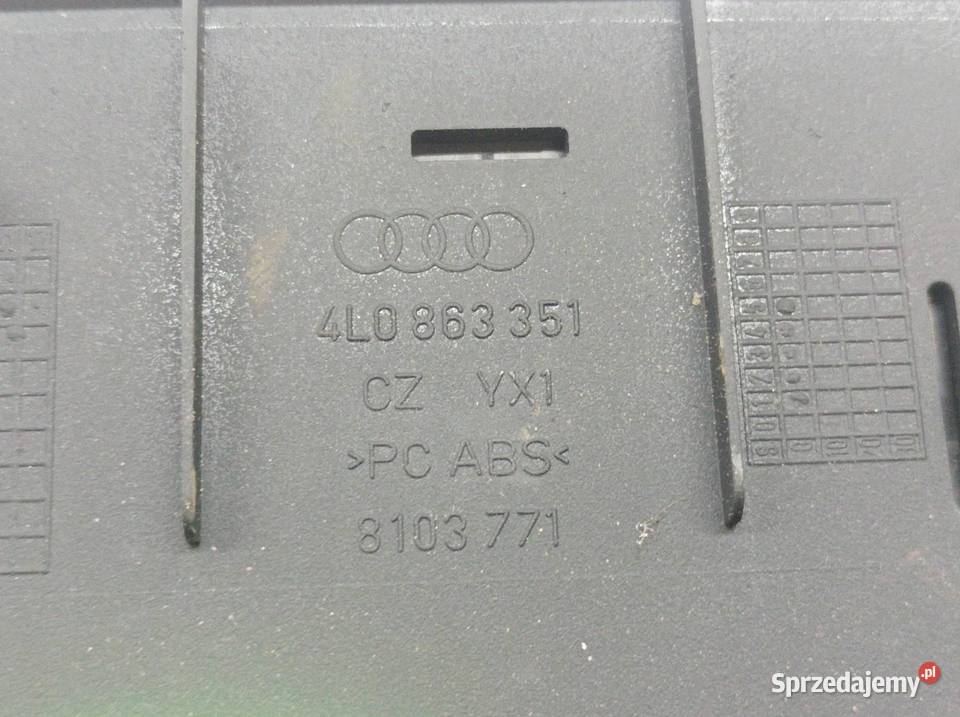 SCHOWEK TUNELU ŚRODKOWEGO KOMPLET 4L 4L0863351 Rok produkcji 2007