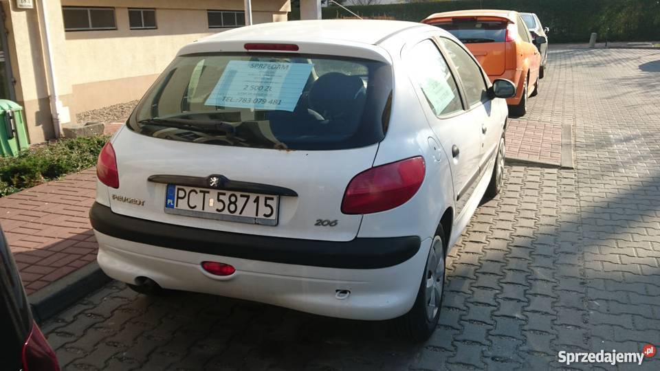 Sprzedam Peugeot 206 biały benzyna 155 000 Poznań