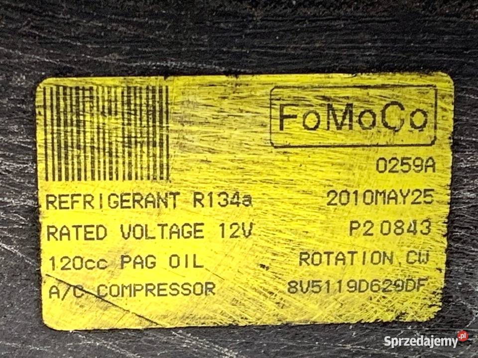 SPRĘŻARKA KLIMATYZACJI FORD FIESTA MK7