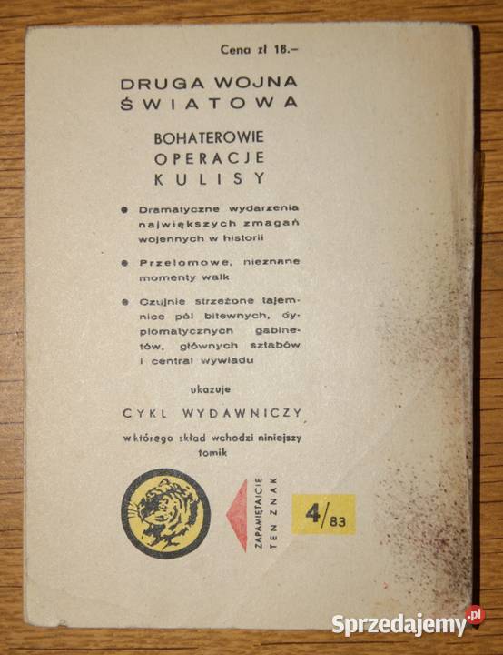 Żółty Tygrys Alarm Belgradu 483 Parczew sprzedam