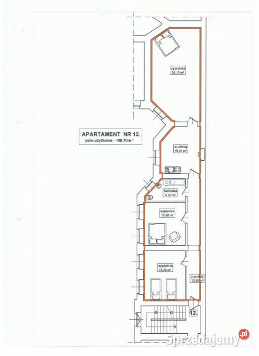 mieszkanie 110m2 do wynajęcia Piotrkowska 114 3 Łódź