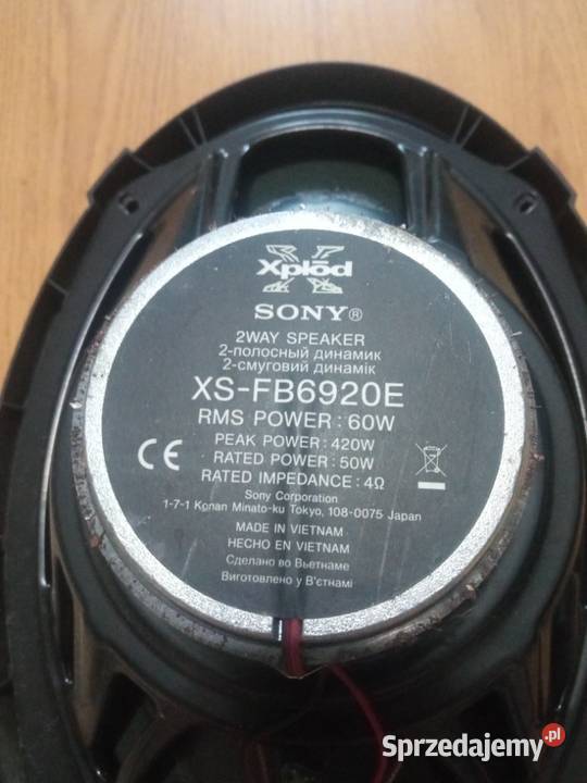Sony XSFB6920E Głośnik samochodowy 60 W