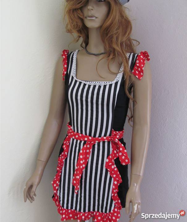 Strój pokojówki przebranie rozmiar s czerwony Zamość