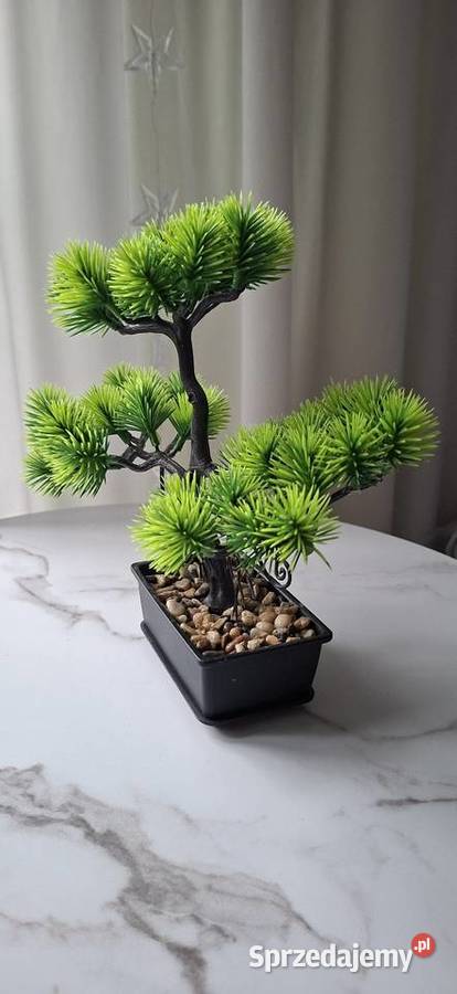 Sztuczne drzewko Bonsai w doniczce Sztuczne kwiaty i owoce Małkinia Górna