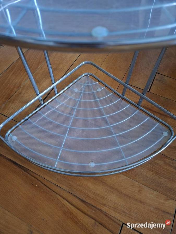 Półka łazienkowa narożna 58x25 chrom Małkinia Górna