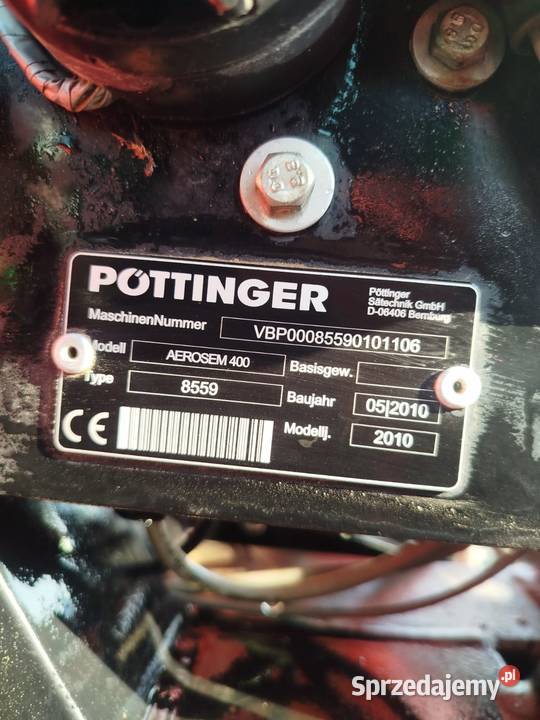 Siewnik zbożowy Pottinger Aerosem 400 4 metrowy Wiązownica sprzedam