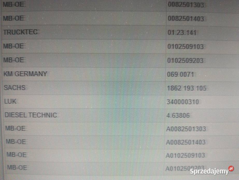 Tarcza sprzęgła 400 kpl2 DB MAN 2 dwutarcz