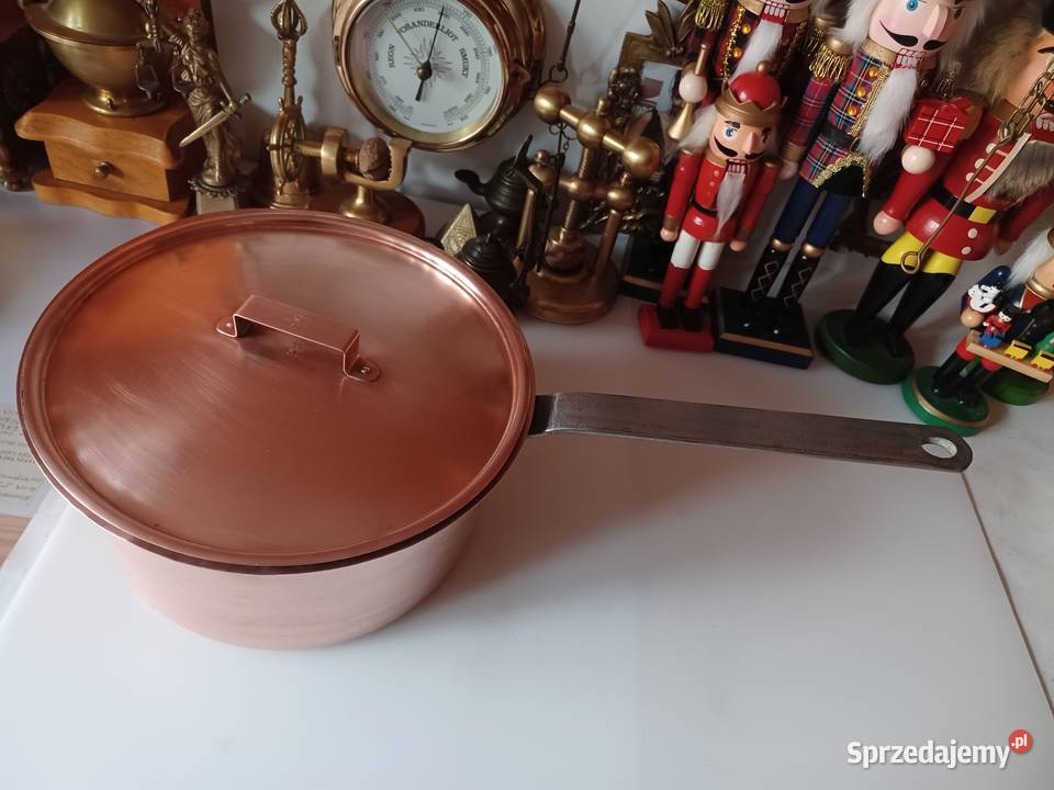 Skandynawski sygnowany rondel miedziany 5l wielkopolskie Poznań