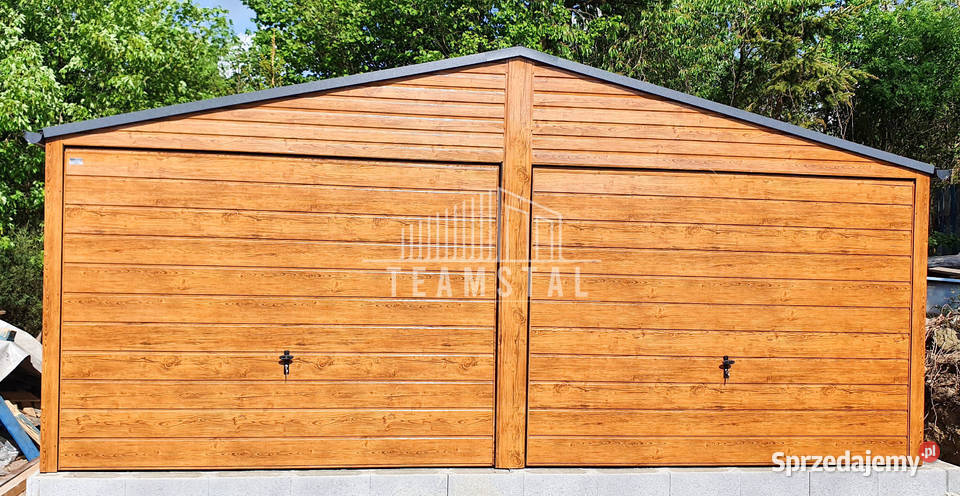 GARAŻ BLASZANY 6m x 7m dwuspad 2x Brama okno samodzielny Bełchatów sprzedam
