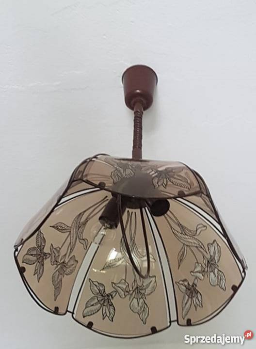 Zyrandol piękny ładny okazja TANIO odcienie brązowego