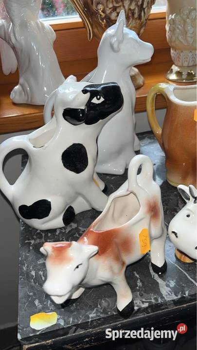 Mlecznik krówka Biała w brązowe łaty Porcelana i szkło Gdańsk sprzedam