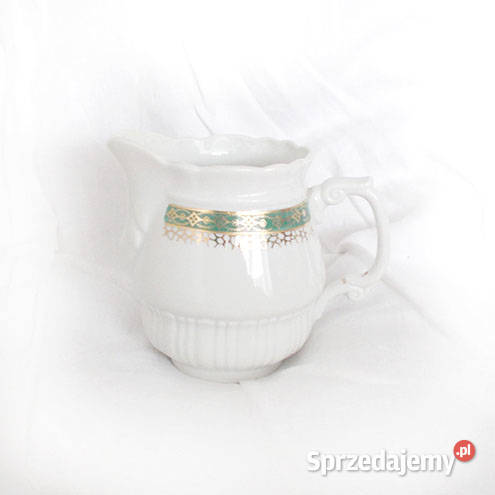 prl mlecznik z zielonym paskiem porcelanowy Zastawa stołowa zachodniopomorskie Szczecin