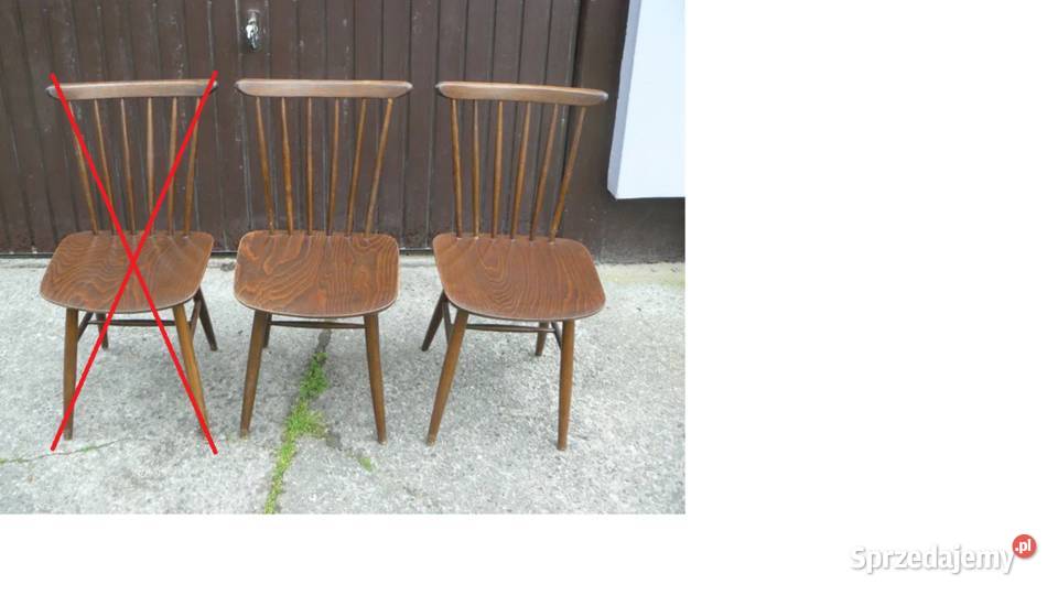 Stare krzesła patyczaki sygnowane TON