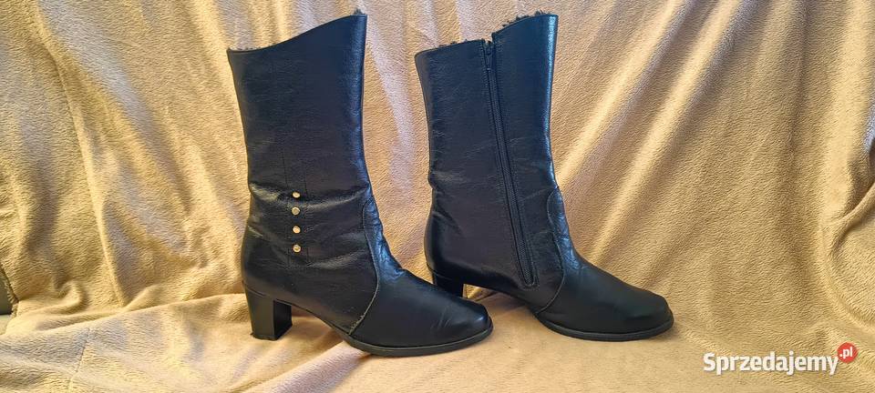 Buty zimowe damskie z cholewką na suwak Rozmiar Brwinów