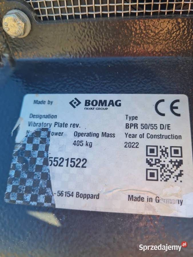 Zagęszczarka 405 Bomag BPR 5055 DE prod 2022 Rok produkcji 2022