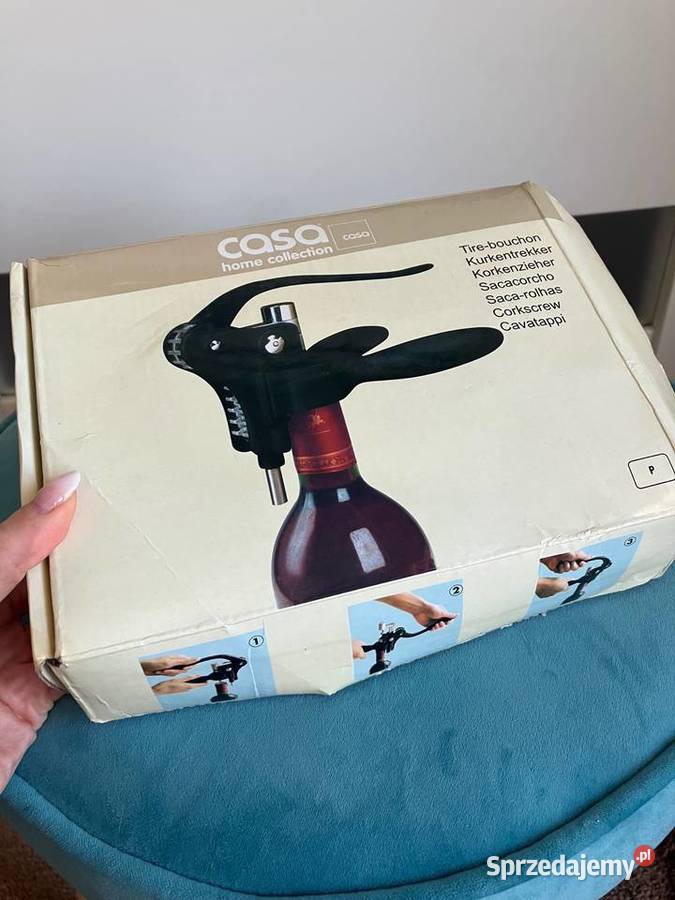 Nowy korkociąg otwieracz do wina dźwigniowy Casa Nisko