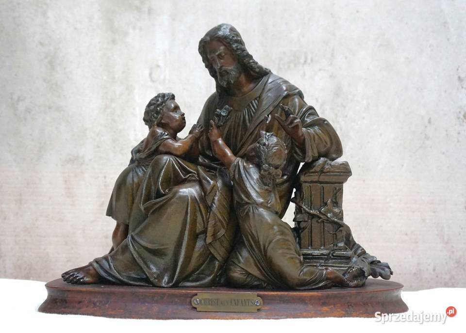 Rzeźba przedstawia Chrystusa z dziećmi Antyki wielkopolskie