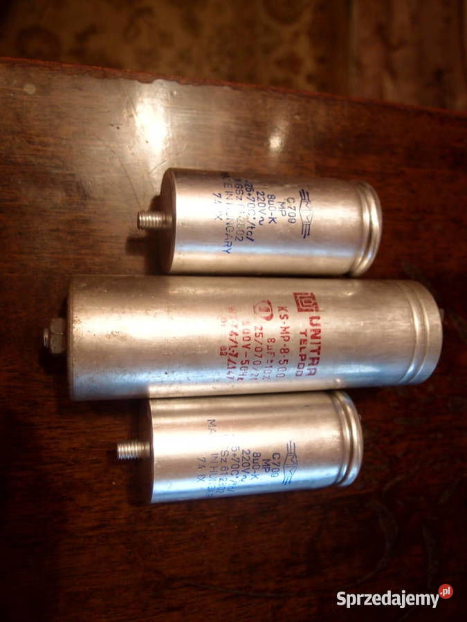 Kondensatory Unitra 8micrF 500V Mostek sprzedam