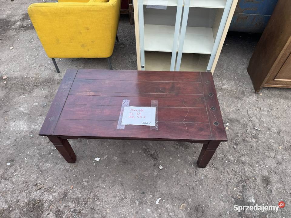 Stolik kawowy kolonialny drewniany styl Zielonka