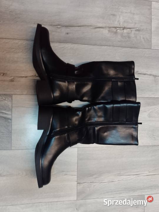 40 Czarne zdobione Kozaki oficerki biznesowe małopolskie